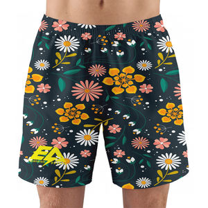 <b>Men's</b> Summer Basic Cropped Fit <b>Woven</b> Swim <b>Shorts</b> XS Polyester Vintage Beach <b>Shorts</b> Solid Two Deep Side Hem Pockets Sublimation - Product Image 1