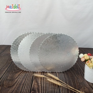 Tấm Lót Bánh Tròn Màu Vàng Xám Nhiều Lớp Tái Chế Chất Lượng Cao Viền Ren Hình Tròn Vỏ Sò Với Mẫu Miễn Phí Đế Bánh - Product Image 6