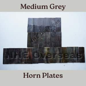 Placas de cuerno de búfalo natural gris claro y medio para marcos de gafas hechos a mano | Hojas de cuerno de superficie cruda con estilo de NHE Overseas - Product Image 4