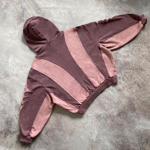 2024 venta completa suéter bordado desgastado sin dobladillo sudaderas con capucha para hombres marca privada sudaderas con capucha de alta calidad - Product Image 3