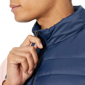 Vestes sans manches pour hommes très vendues, col montant, légères, fermeture éclair, gilet matelassé en polyester, style décontracté, fermeture éclair - Product Image 3