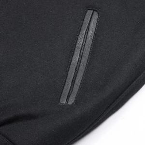 Chaqueta clásica universitaria con mangas de lana y cuero Bomber bordado Letterman Sporty Stand Collar Winter Size XS - Product Image 5