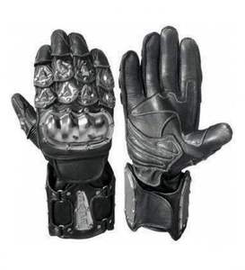 Gants de moto en cuir personnalisés avec logo, protection des doigts entiers, gants de moto respirants pour la course - Product Image 4