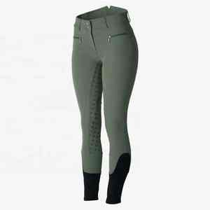 Pantalones de Equitación Blancos de Competición con Cinturón, Precio de Fábrica, MOQ Bajo, para Mujer - Product Image 1