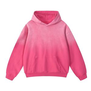 Custom Sun fade alta calidad 100% Material manga larga de algodón OEM en blanco transpirable 400 GSM pulóver sudaderas con capucha Unisex adulto - Product Image 3