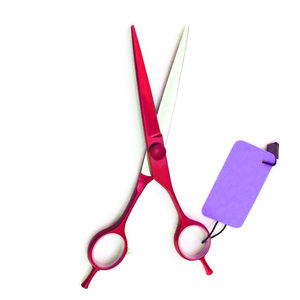 Tijeras de peluquero de acero inoxidable alemán Tijeras de corte de uso de belleza personalizadas recubiertas de papel rosa con silenciador - Product Image 6