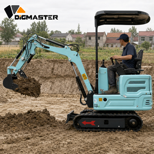 Mini-excavatrice efficace de 1 tonne avec moteur Kubota Z482, système de pilotage, chenilles, pour la location - Product Image 1