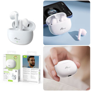 Home Digitalome EP-075 White <b>Wireless</b> <b>Bluetooth</b> Earbuds In-Ear TWS Headphones <b>Microphone</b> for Mobile Phone Travel Gaming Sports - Product Image 3
