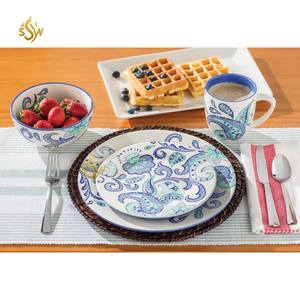 Design attrayant rotin fait à la main chargeur de nourriture plaqué couleur marron nouveau Look Pattan mariage et décoration de table sous assiette - Product Image 3