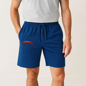 Wholesale 100% Cotton <b>Men's</b> <b>Shorts</b> Custom Screen Printed Logo Breathable Mid-Waist Casual Streetwear <b>with</b> Side <b>Zipper</b> <b>Pockets</b> - Product Image 1