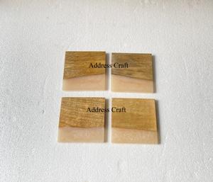 ที่รองแก้วไม้ทำจากไม้ทำจากเรซินแผ่นรองแก้วตกแต่งโต๊ะรับประทานอาหาร - Product Image 6