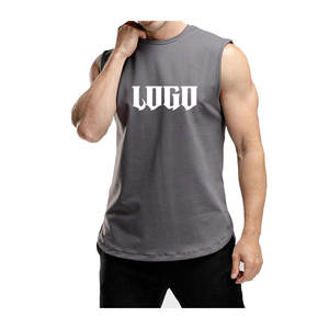 Fournisseur OEM Logo personnalisé hommes débardeur coupe ajustée sans manches vêtements de sport côtelé entraînement Singlet respirant vêtements d'été - Product Image 1