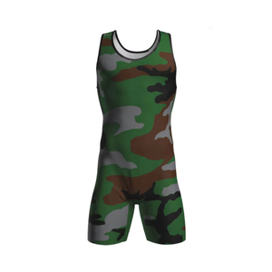 Combinaisons de lutte personnalisées avec logo - Unisexe, 100% polyester extensible, respirant, logo couleur personnalisé, combinaison de lutte pour hommes - Product Image 4