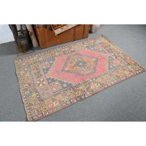 Tapis turc vintage 3,6x5,9 pi (109x179 cm), tapis persan rouge - Product Image 2