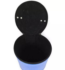 Deluxe Masonic Fez Cap Case Azul Imitación de cuero, Hat Display Caja de almacenamiento Mango sólido para llevar a mano - Product Image 4