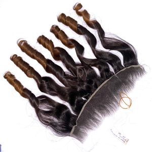 Paquetes de color hinchable Ombre de cabello crudo de alta calidad con frontal y paquetes para hacer pelucas - Product Image 5