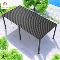 Porte en verre pliante résistante à l'eau et au vent pour pergola en aluminium, balcon, gazebo, style moderne minimaliste pour la maison et la villa