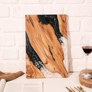 Tabla de Cortar Rectangular de Madera de Resina de Calidad de Exportación As Creation para Uso en la Cocina, Regalo para Amantes de la Comida, Chefs, Queso - Product Image 1