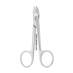 2024 alta calidad 110 mm 4,25 \ "Acero inoxidable curvo no estéril BEEBE corona tijeras Manual tijeras dentales Metal afilado - Product Image 5