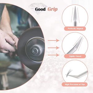 5 pièces de haute qualité Volume en acier inoxydable Extension de cils pince à épiler ensemble or Rose Durable et précision pour les Extensions de cils - Product Image 3