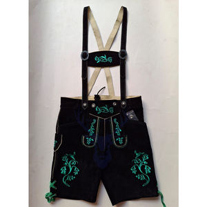 กางเกงเลเดอร์โฮเซินสำหรับผู้ชายสำหรับงานเทศกาลอ็อกโทเบอร์เฟสต์ แห้งเร็ว ระบายอากาศได้ดี ป้องกันรอยยับ ยั่งยืน ความยาวระดับเข่า สไตล์ไฮสตรีท ไซส์ 6XL สีพื้น บริการ OEM - Product Image 4