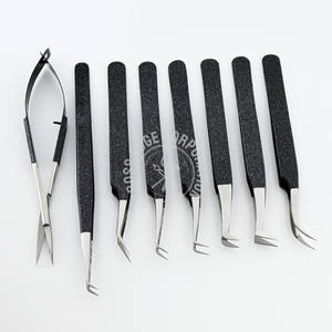 Pinzas para Extensión de Pestañas con Punta de Fibra, Curvadas, Finas, para Volumen X y Clásicas, con Logotipo Personalizado, para Pestañas Individuales - Product Image 1