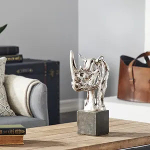 Sculpture animale en aluminium plaqué or de qualité supérieure, exportée, artistique, luxueuse, moderne, polie, pour espaces de vie, Zahid Exports - Product Image 2