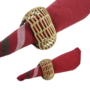 Servilleteros de ratán en forma de triángulo, los mejores diseños, soportes de tejido de alta calidad para boda, fiesta, restaurantes, Decoración de mesa - Product Image 1