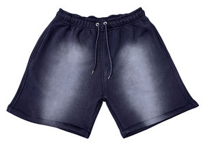 Course à pied entraînement Gym hommes Shorts personnalisé hommes poids lourd coton Shorts soleil délavé éponge Style vêtements de rue Anti-rides impression - Product Image 6