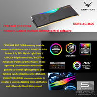 Mémoire Vive CENTAUR RGB RAM 3600 MHz DDR4 4 Go 8 Go 16 Go 32 Go, Pour Gaming, Overclocking PC de Bureau, Memoria 2400/2666/3200 MHz, Fonction ECC, En Stock