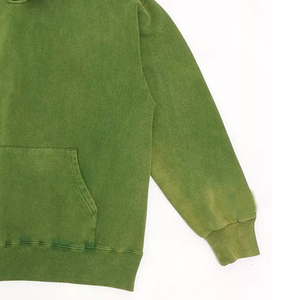 Vente en gros de sweats à capuche d'automne d'hiver 100% coton pour hommes vêtements de rue surdimensionnés avec motif solide en vente - Product Image 5