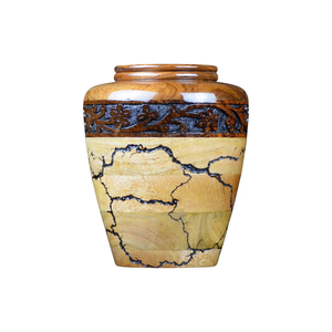 Urne funéraire en palissandre sculptée à la main boîte à souvenirs commémoratifs en bois souvenir de crémation personnalisé - Product Image 4