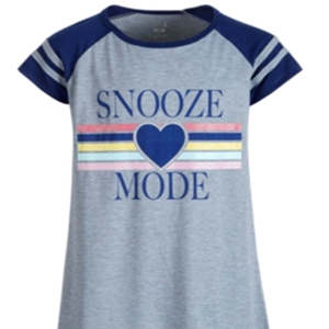 Camicia <span class=keywords><strong>da</strong></span> <span class=keywords><strong>Notte</strong></span> Raglan Max & Olivia <span class=keywords><strong>per</strong></span> Bambine Piccole e Grandi, Grigia con Stampa Grafica, in Jersey, Taglia S/6-6X, Stile Casual, Morbida - Product Image 2