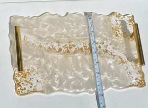 Bandejas de resina al por mayor, bandejas para servir de último diseño, artículos de cocina chapados de primera calidad, respetuosos con el medio ambiente para Decoración de mesa, oferta alta - Product Image 5