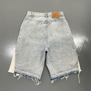 Pantalones vaqueros desgastados de alta calidad, pantalones cortos de mezclilla Vintage personalizados de algodón 100%, pantalones cortos de mezclilla lavados ligeros de lona transpirable para hombres - Product Image 4