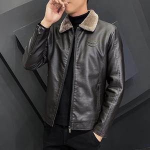 Veste pour homme en cuir, vestes solides, vêtements de mode, nouvelle tendance, veste en cuir à capuche de créateur pour homme - Product Image 4