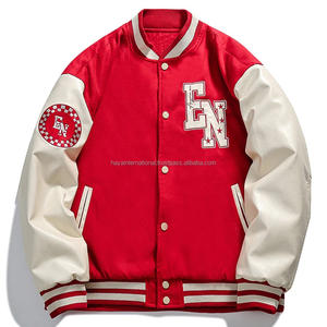 Chaqueta Bomber Varsity Casual Negra de Invierno para Hombre, Personalizada, Cortavientos, de Lana, con Cuello Alto, Bordado Personalizado en Cuero y Lona - Product Image 3