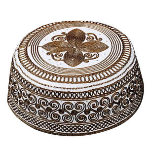 Wholesale Arabic Islamic Men's <b>Hat</b> Embroidered <b>Ethnic</b> Muslim Prayer <b>Cap</b> Muslim <b>Cap</b> Islamic Manufacturer From Bangladesh - Product Image 1