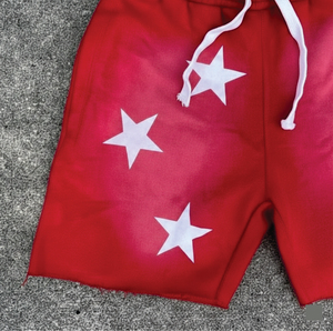 Pantalones cortos de lana para hombre con diseño de estrellas rojas y blancas, pantalones cortos deportivos casuales suaves, diseño personalizado, venta al por mayor, precio económico - Product Image 2