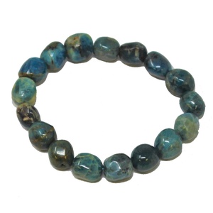 Pulsera de alta calidad, pulsera de cristal caído de apatita azul indio, joyería de piedras preciosas naturales, regalo para hombres y mujeres, meditación energética - Product Image 1