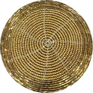 Handcrafted Round Glass <b>Beaded</b> <b>Coaster</b> Set for Dining Tables Weddings Christmas & Family Gatherings Perfect Party Decor - Product Image 5