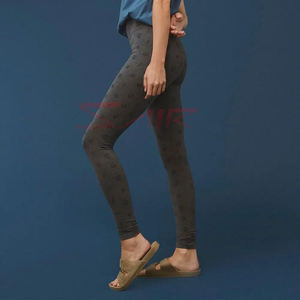 2025 dernières femmes 100% coton Sublimation Legging séchage rapide et respirant Logo personnalisable tissu tricoté taille pour adultes - Product Image 6