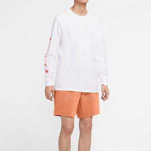 Pantalones Cortos Deportivos Unisex de Cintura Media, Casuales, Antiarrugas, 100% Algodón, Felpa, Transpirables, de Verano, con Logotipo Personalizado, Estilo Francés, con Cordón - Product Image 6