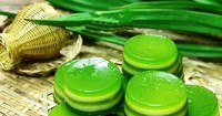 Emballage sous vide 24x14oz Gâteau de haricots mungo surgelé pratique Gâteau de haricots mungo comestible avec du pandan vert naturel et du gâteau de haricots mungo