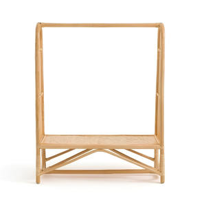 Store display handcrafted rattan <b>clothes</b> <b>rail</b> stand elegant hanging cloth <b>rack</b> for boutique shop - Product Image 1