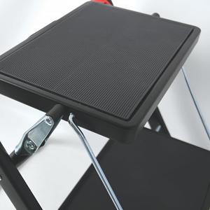 MSV - Pata de Acero Ligera Plegable en 2 Pasos y Antideslizante, Máximo 150 kg, Negro Mate - Product Image 6