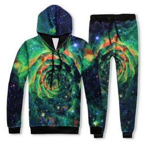 Ensemble de survêtement imprimé loup bleu, sweat-shirt à capuche et pantalon de jogging, ensemble décontracté 2 pièces, OEM personnalisé - Product Image 2