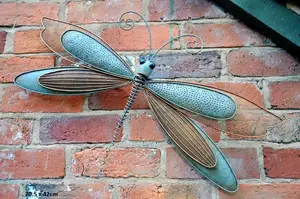Miglior prezzo decorazione da appendere alla parete libellula fatta a mano in metallo per soggiorno sala da pranzo