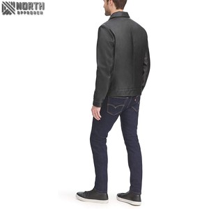 Unisex Fashion <b>Genuine</b> Leather Camouflage Jacket Wholesale Price Plain Dyed for Winter Luxury Front Logo - Product Image 2