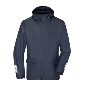 Custom Merchandising Worker Rain-<b>Jacket</b> Premium Quality Raincoats - Product Image 3